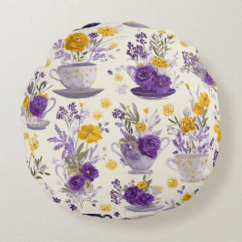 Dancing flower  rond kussen