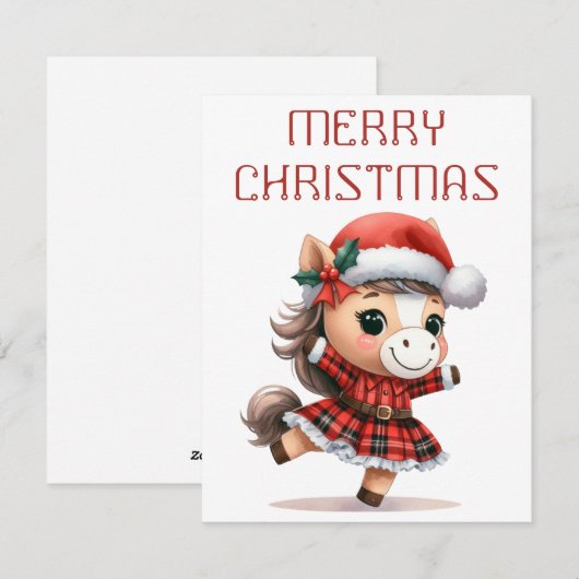 Dancing Foal - Kerst Kaart (Voorkant / Achterkant)