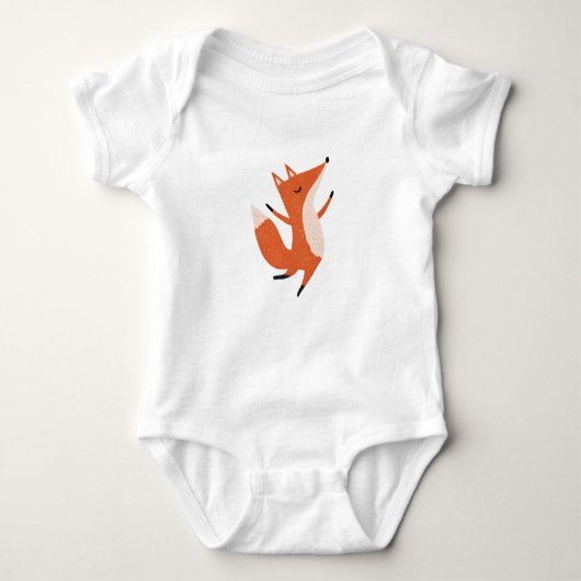 Dancing Fox Schattigee kunst Romper (Voorkant)