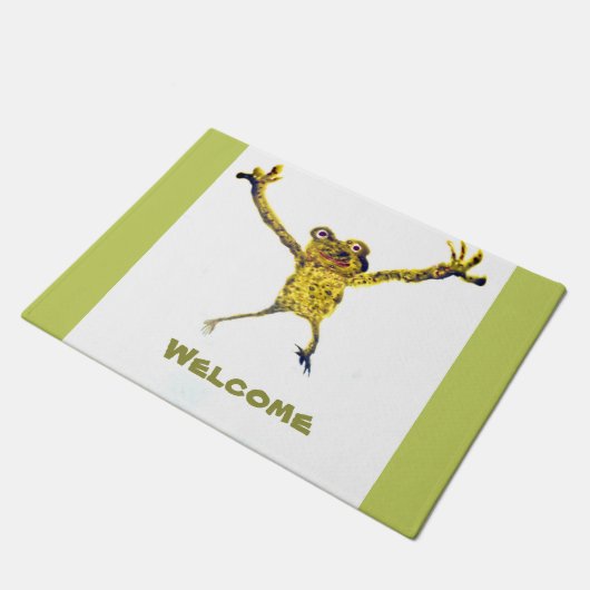 Dancing Frog Welcoming Deurmat (Schuin)