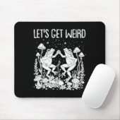 Dancing Frogs Mushrooms Let's Get Weird Funny Cott Muismat (Met muis)