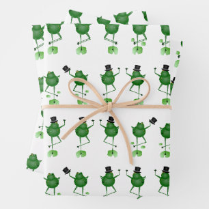 Dancing Frogs Wrapping Papier Bladen Inpakpapier Vel