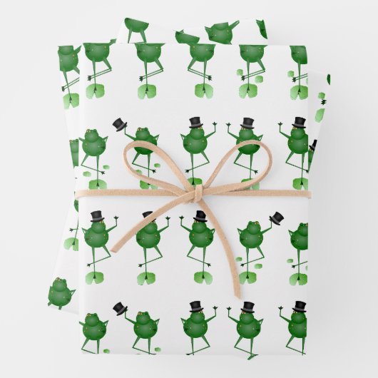 Dancing Frogs Wrapping Papier Bladen Inpakpapier Vel (In situ)