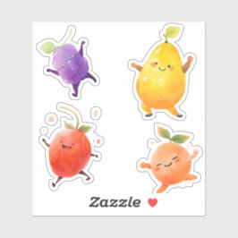 Dancing Fruit Custom-Cut Vinyl Stickers