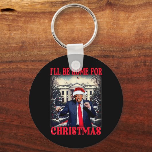 Dancing Funny Humorous Trump Ik zal thuis zijn voo Sleutelhanger (Voorkant)