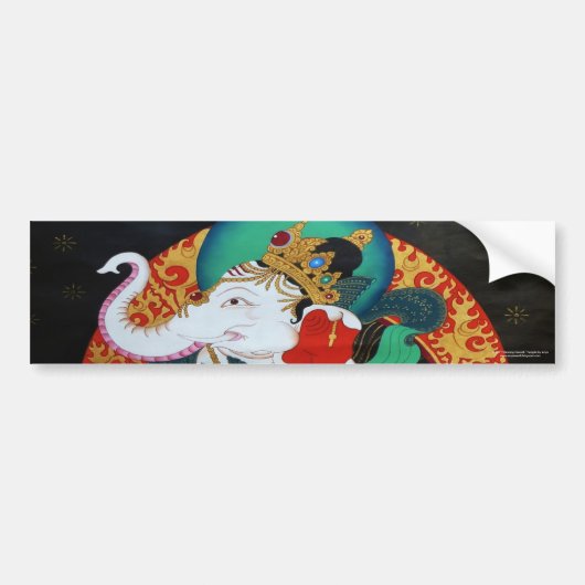 Dancing Ganesh Bumpersticker (Voorkant)