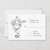 Dancing Ganesh | Indian Wedding RSVP Kaart (Voorkant)