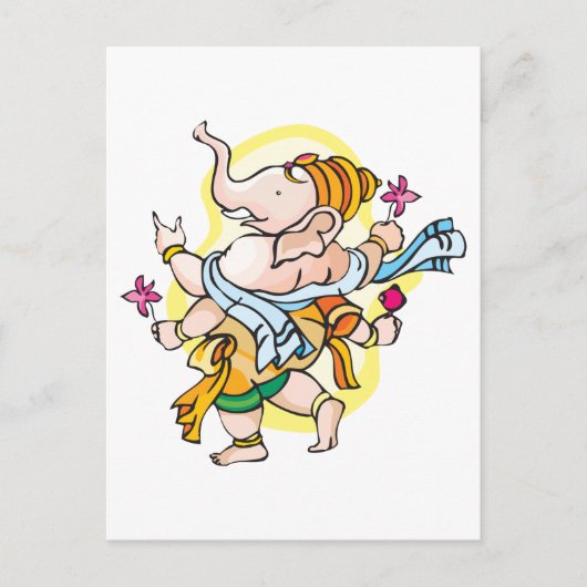 Dancing Ganesha Briefkaart (Voorkant)