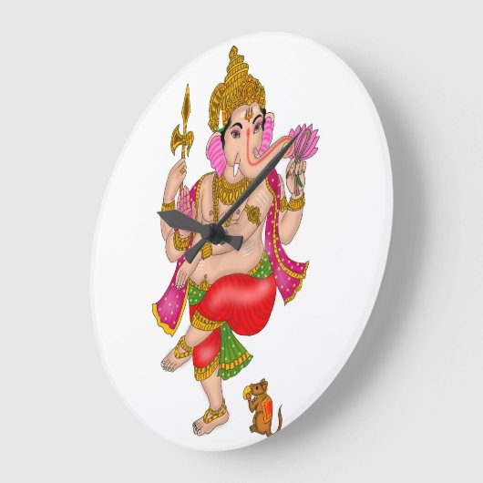 Dancing Ganesha Clock Grote Klok (Hoek)