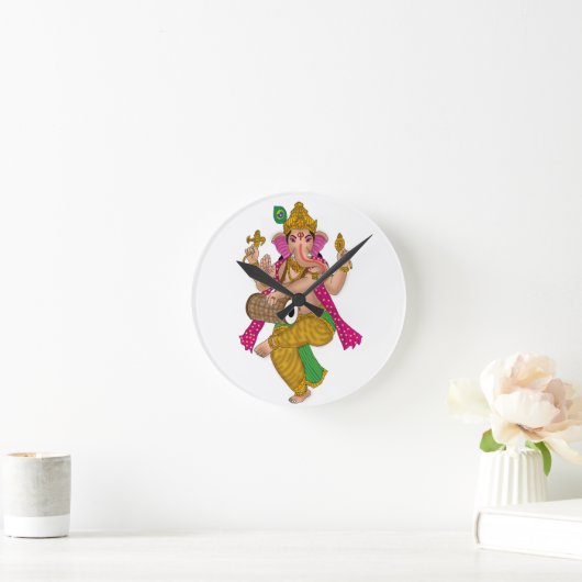 Dancing Ganesha Clock Ronde Klok (Huis)