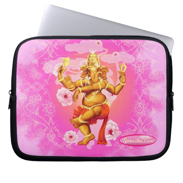 Dancing Ganesha Laptop Sleeve (Voorkant)