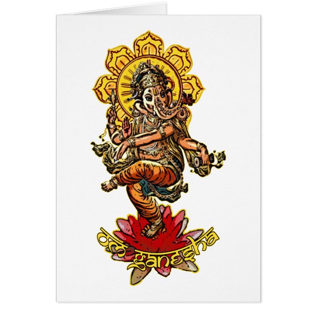 DANCING GANESHA | Maak uw eigen achtergrond (Voorkant)