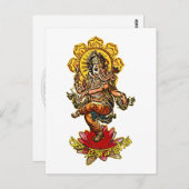 DANCING GANESHA | Maak uw eigen achtergrond Briefkaart (Voorkant / Achterkant)