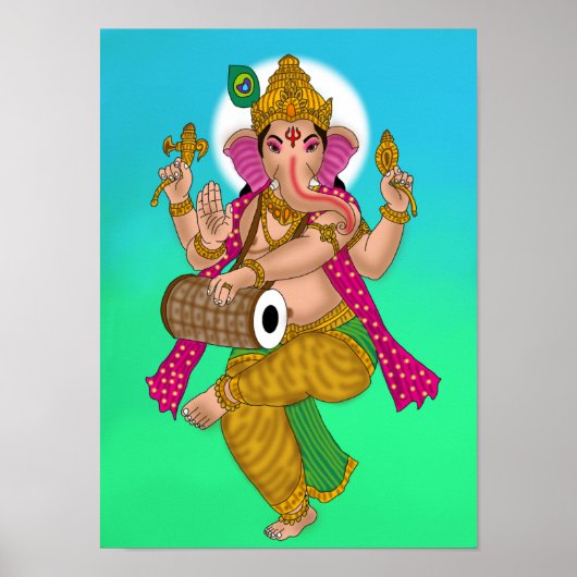 Dancing Ganesha Poster (Voorkant)