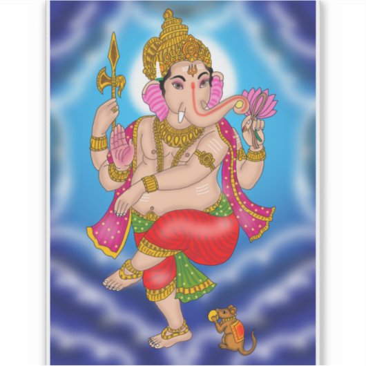 Dancing Ganesha Sticker (Voorkant)