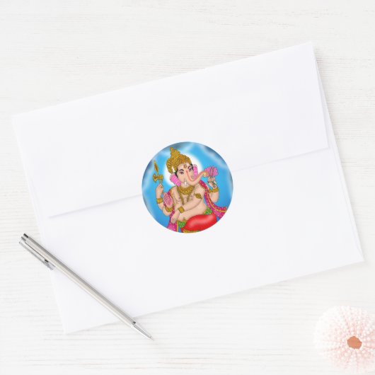 Dancing Ganesha Sticker  (Envelop)
