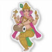 Dancing Ganesha Sticker (Voorkant)
