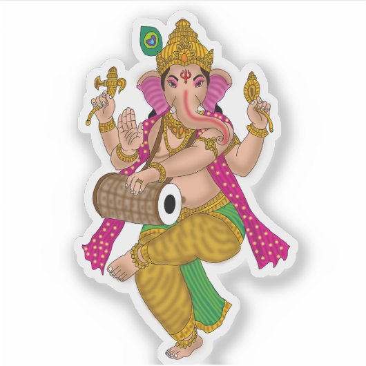 Dancing Ganesha Sticker (Voorkant)