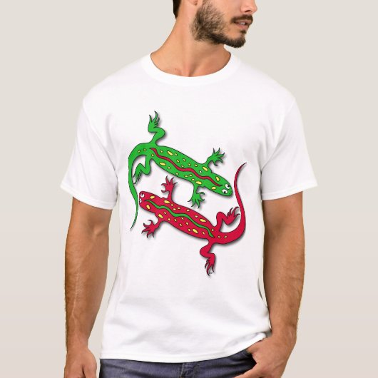Dancing Gecko Lizards T-shirt (Voorkant)