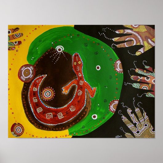 Dancing Gecko Poster (Voorkant)