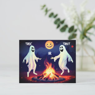 Dancing Ghosts Illustration Briefkaart