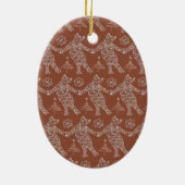Dancing Gingerbread Cats Christmas Tree Ornament (Achterkant)