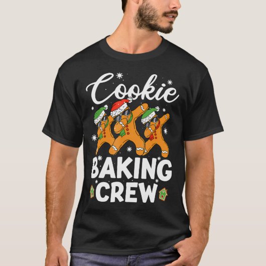 Dancing Gingerbread Man Cookie Baking Crew Christm T-shirt (Voorkant)