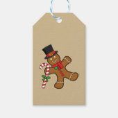 Dancing GingerbrooMan Cadeaulabel (Voorkant)