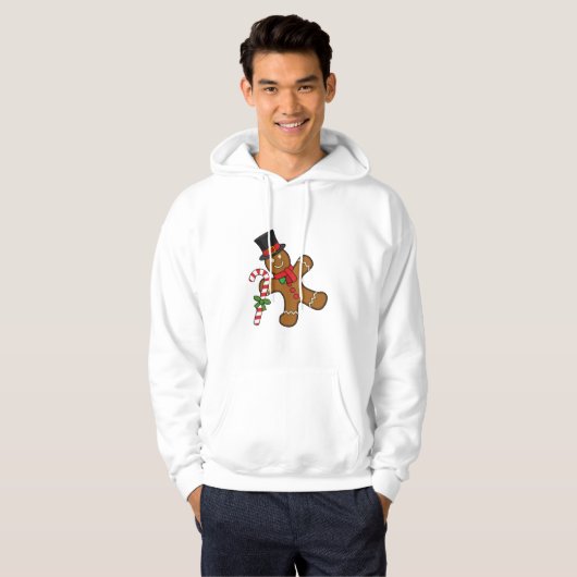 Dancing GingerbrooMan Hoodie (Voorkant volledig)