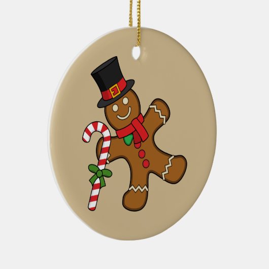 Dancing GingerbrooMan Keramisch Ornament (Rechts)