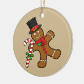 Dancing GingerbrooMan Keramisch Ornament (Links)