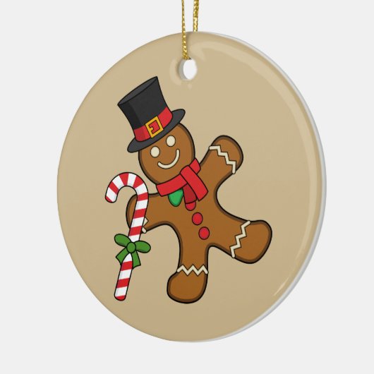 Dancing GingerbrooMan Keramisch Ornament (Links)