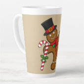 Dancing GingerbrooMan Latte Mok (Linkerhoek)