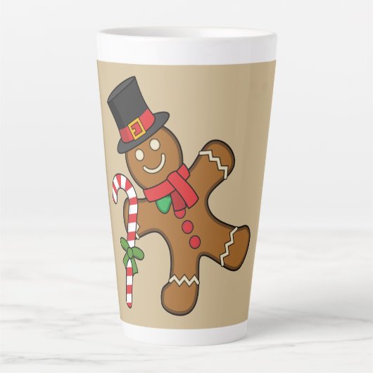Dancing GingerbrooMan Latte Mok (Voorkant)