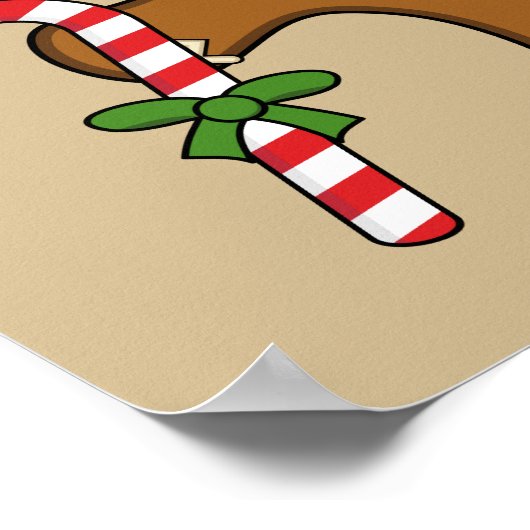 Dancing GingerbrooMan Poster (Hoek)