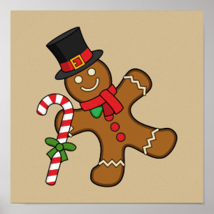 Dancing GingerbrooMan Poster