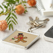 Dancing GingerbrooMan Sleutelhanger (Zijkant)