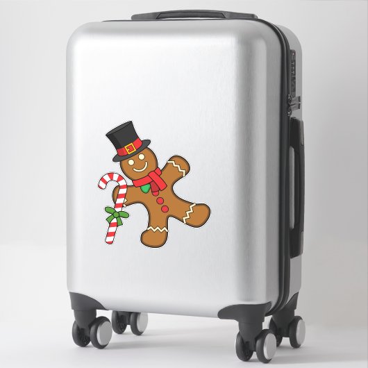 Dancing GingerbrooMan Sticker (Koffer)