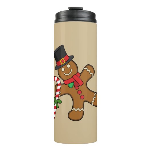 Dancing GingerbrooMan Thermosbeker (Voorkant)