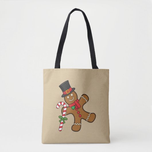 Dancing GingerbrooMan Tote Bag (Voorkant)