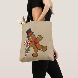 Dancing GingerbrooMan Tote Bag