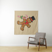 Dancing GingerbrooMan Wandkleed (In Situ (horizontaal))