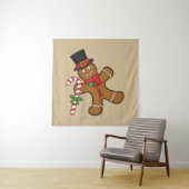 Dancing GingerbrooMan Wandkleed (In situ)