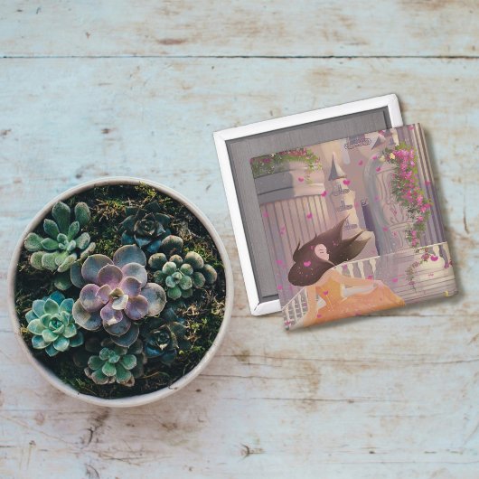 Dancing Girl by the Castle Magnet