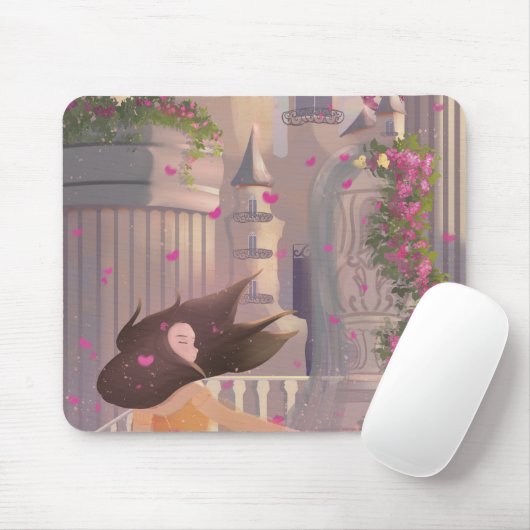 Dancing Girl by the Castle Mouse Pad Muismat (Met muis)