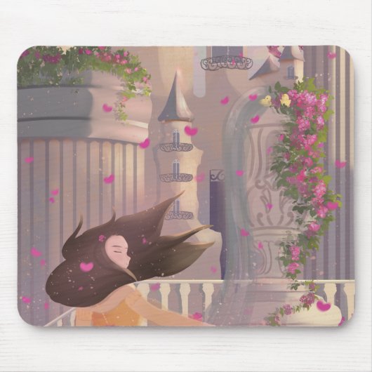 Dancing Girl by the Castle Mouse Pad Muismat (Voorkant)