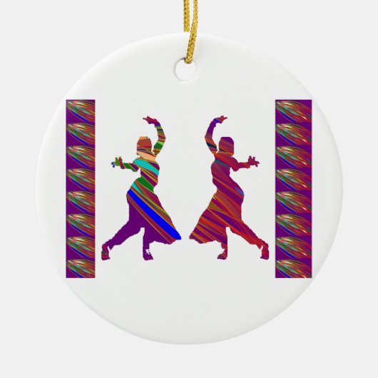 DANCING Girls :  Indische Bollywood Style Dance Keramisch Ornament (Voorkant)