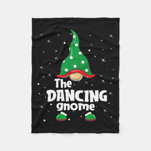 Dancing Gnome Family Matching Christmas Funny Paja Fleece Deken (Voorkant)