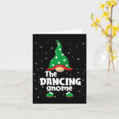 Dancing Gnome Family Matching Christmas Funny Paja Kaart (Gele Bloem)