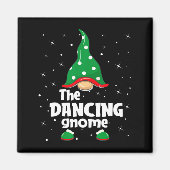 Dancing Gnome Family Matching Christmas Funny Paja Magneet (Voorkant)
